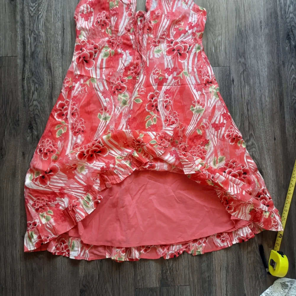 Raviya pink sundress at the front with buttons at the back with elastic size S - Picture 15 of 16
